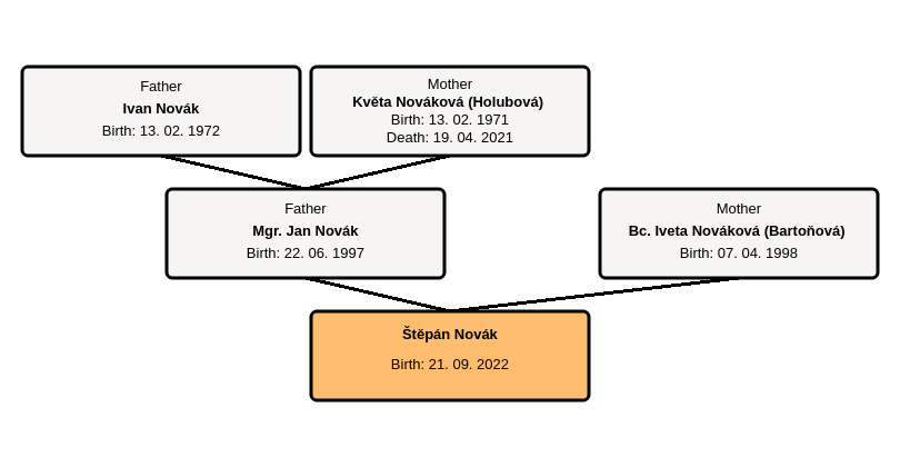 Family tree diagram